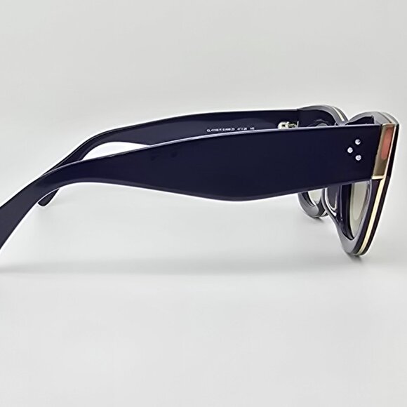 Celine CL41102/F/S Navy Blue Gold Frame Light Brown Gradient Lens Sunglasses main image 9